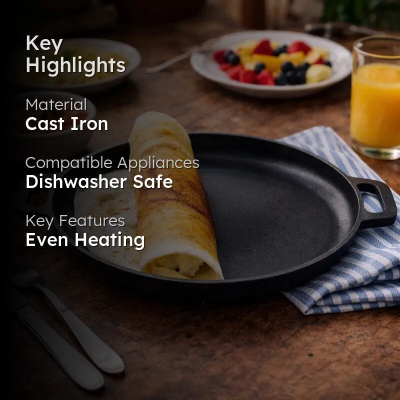 Solara Brewora Cast Iron Dosa Tawa - 30 cm media 2