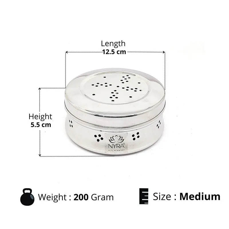 Simmer Silver Stainless Steel Container  - 400 mL media 6