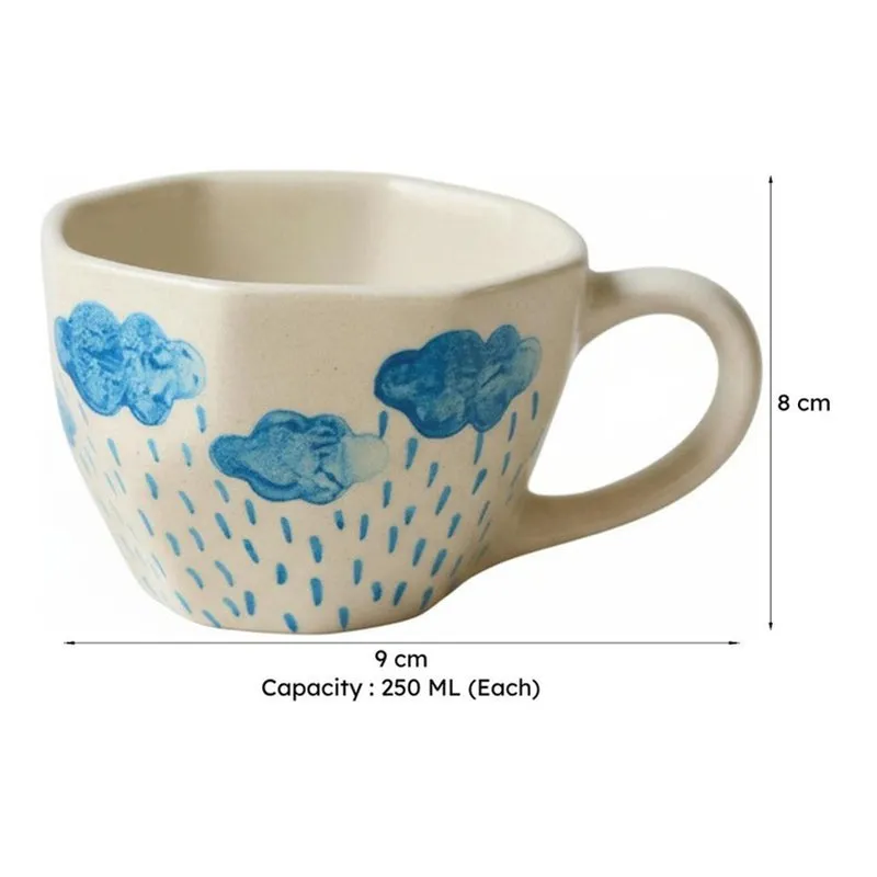 Madva Ceramic Tea Cup (250 mL Each) -  Set of Six media 5
