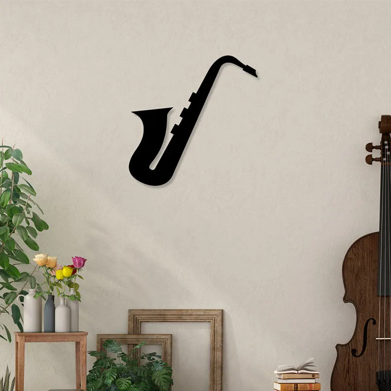Saxophone Black Iron Wall Accent media 1