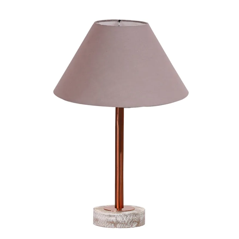 Cotin II Rodin Wooden Table Lamp - Grey,Copper,White media 4