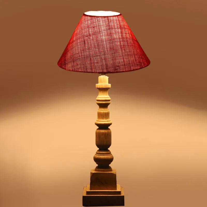Sienna II Arbor Wooden Table Lamp - Pink,Brown media 5