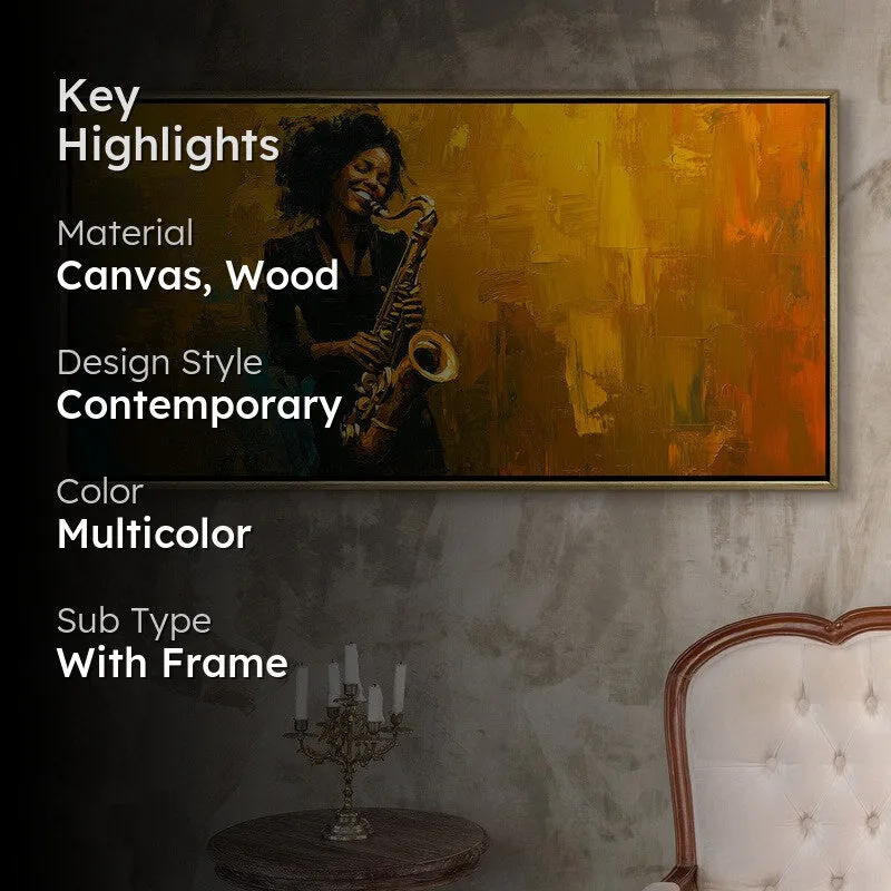 Syncopation Canvas Wall Painting With Frame media 2