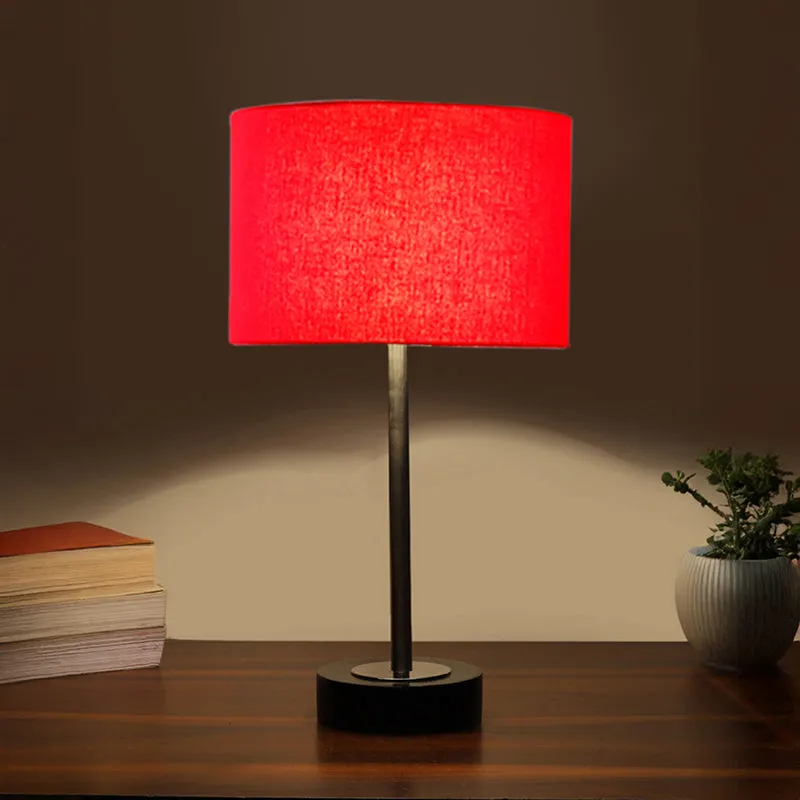 Cotin I Rodin Wooden Table Lamp - Red,Silver,Black media 1