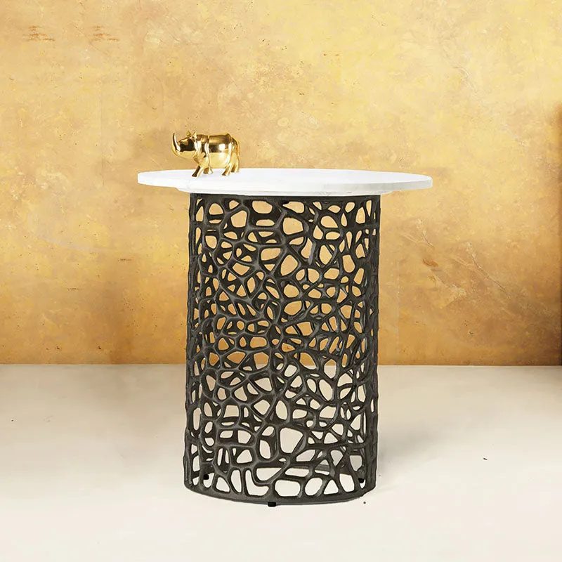 Intrica Tall Neo Aluminum Side Table - Black media 3