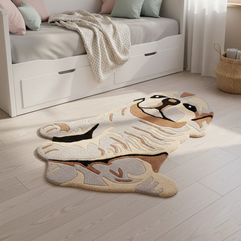Little Pup Wool Carpet - Grey - 2 x 3 ft