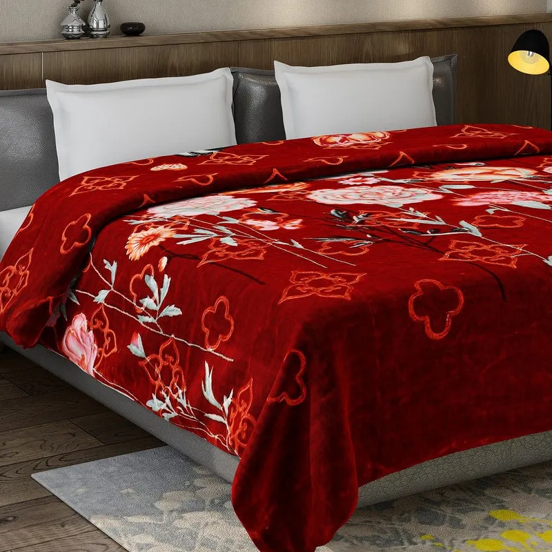 Monte Carlo Crimson Blossom Blanket - 950 GSM media 3