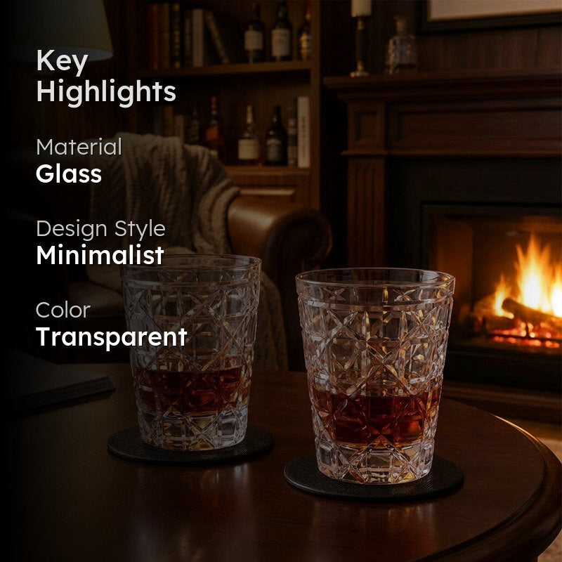 Crystal Sip  Drinking Glasses (320 mL Each) - Set of Two media 2