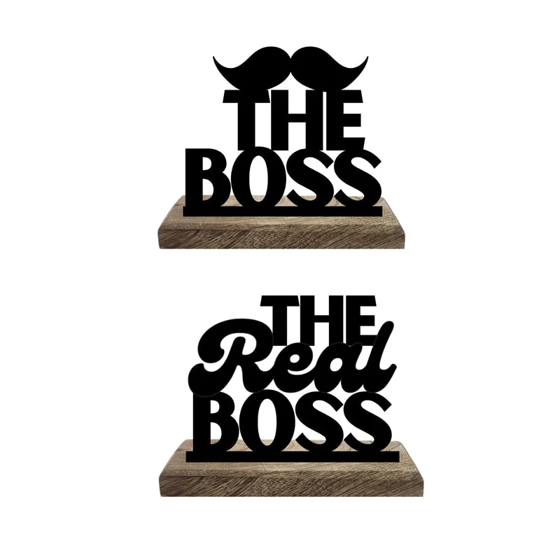 The Boss Typography Showpiece - Set Of Two media 4