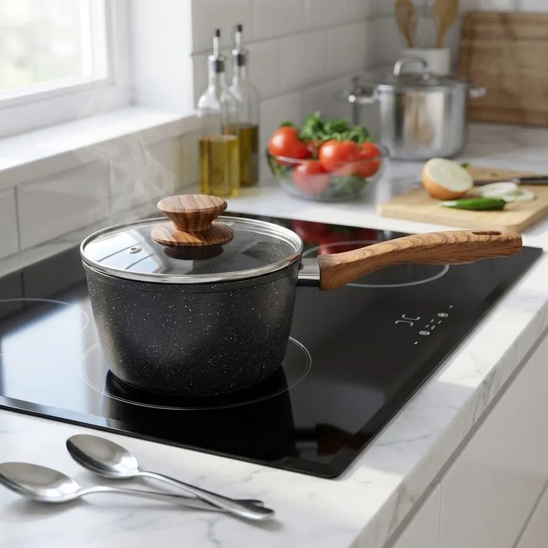 Salford Non Stick Saucepan with Lid (Black) - 16 CM media 1