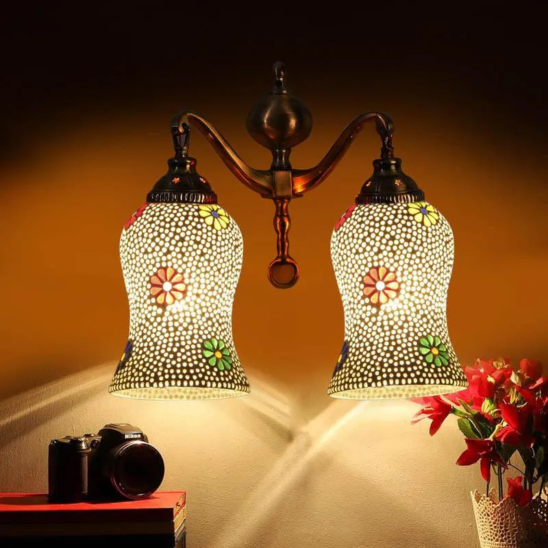 Suprakasha Metal Mosaic Wall Lamp media 4