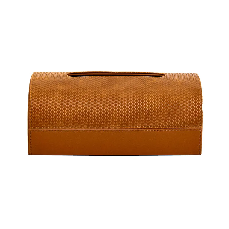 Tishue Faux Leather Tissue Box - Tan media 3