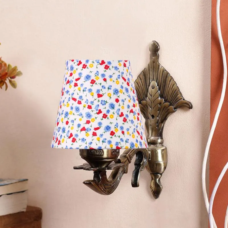 Magda Masique Color Splash Conical Fabric & Metal Wall Lamp media 3