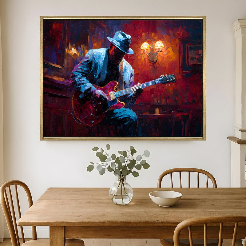 Urban Jazz Canvas Wall Painting With Frame