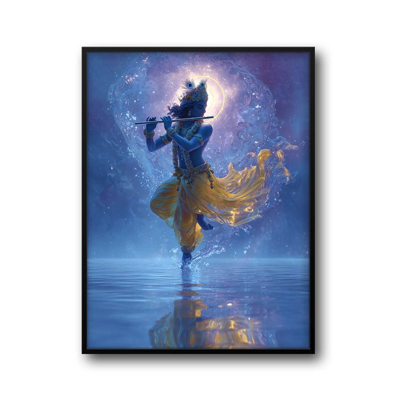 Cosmic Glow Sri Krishna Archival Paper Wall Art media 7
