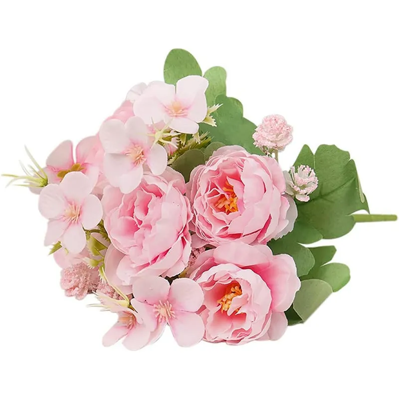 Whisper Rose Artificial Flower (Pink) - Set Of Two media 9