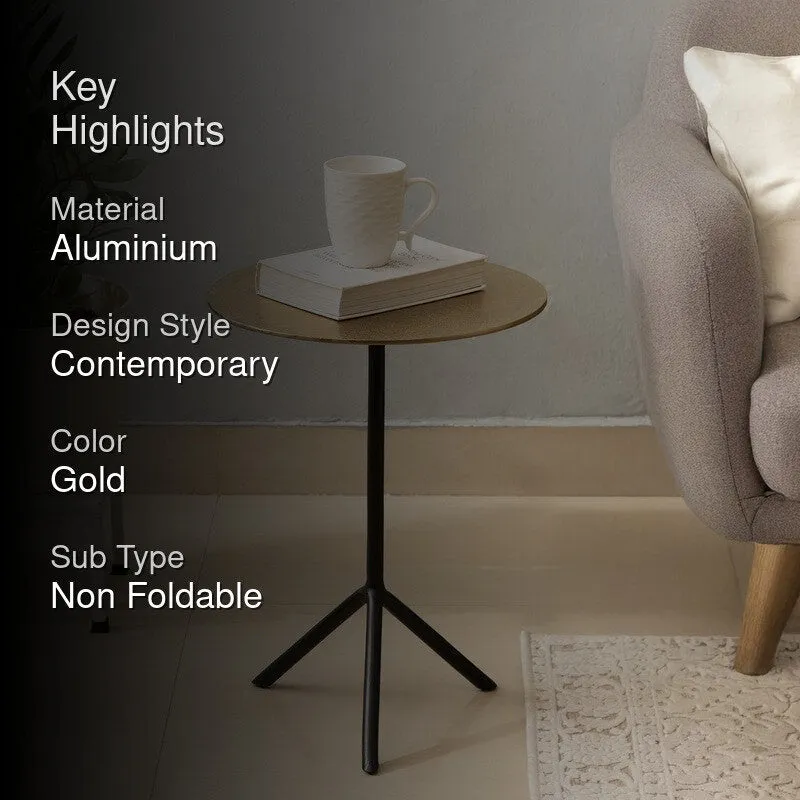 Contrast Aluminum Side Table - Gold media 2