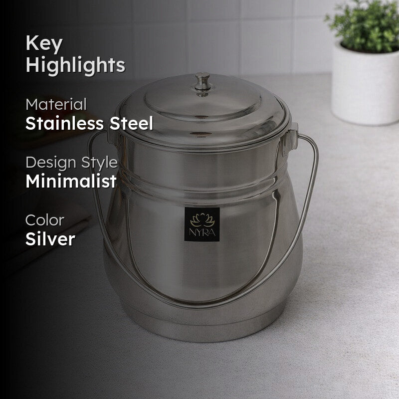 Hive Silver Stainless Steel Container - 2000 mL media 2