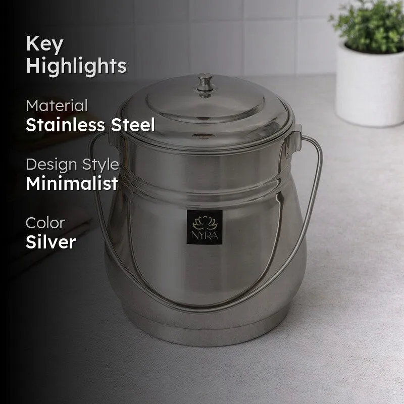 Hive Silver Stainless Steel Container - 2000 mL media 2