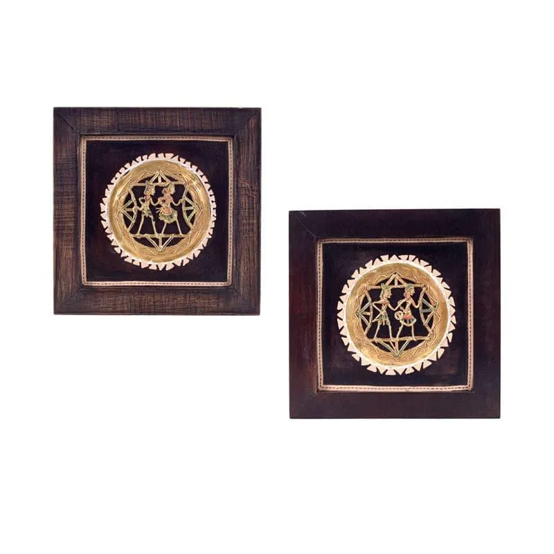 Majori Dhokra Wall Art - Set Of Two media 3
