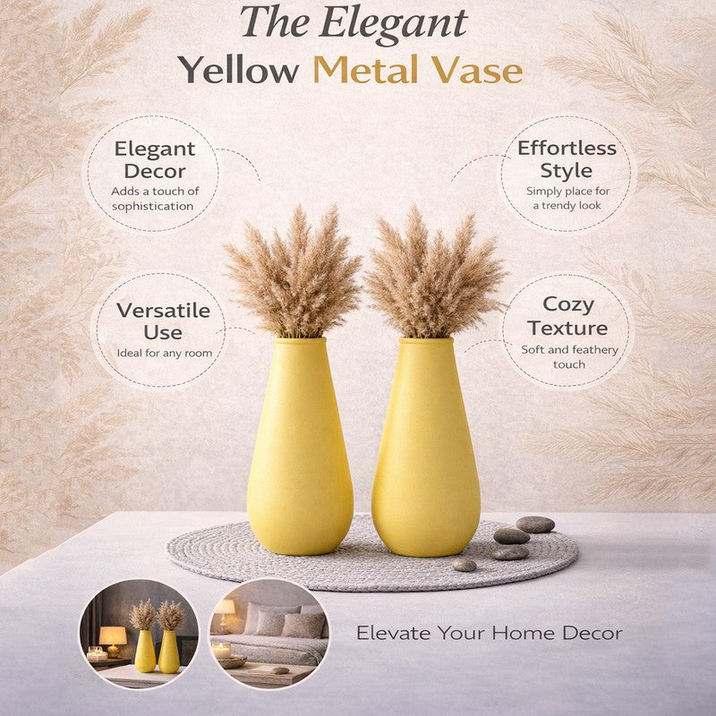 Celestial Curve Vase (Yellow) - Set of Two media 4