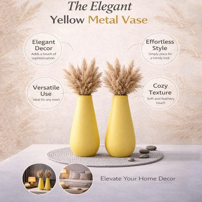 Celestial Curve Vase (Yellow) - Set of Two media 4