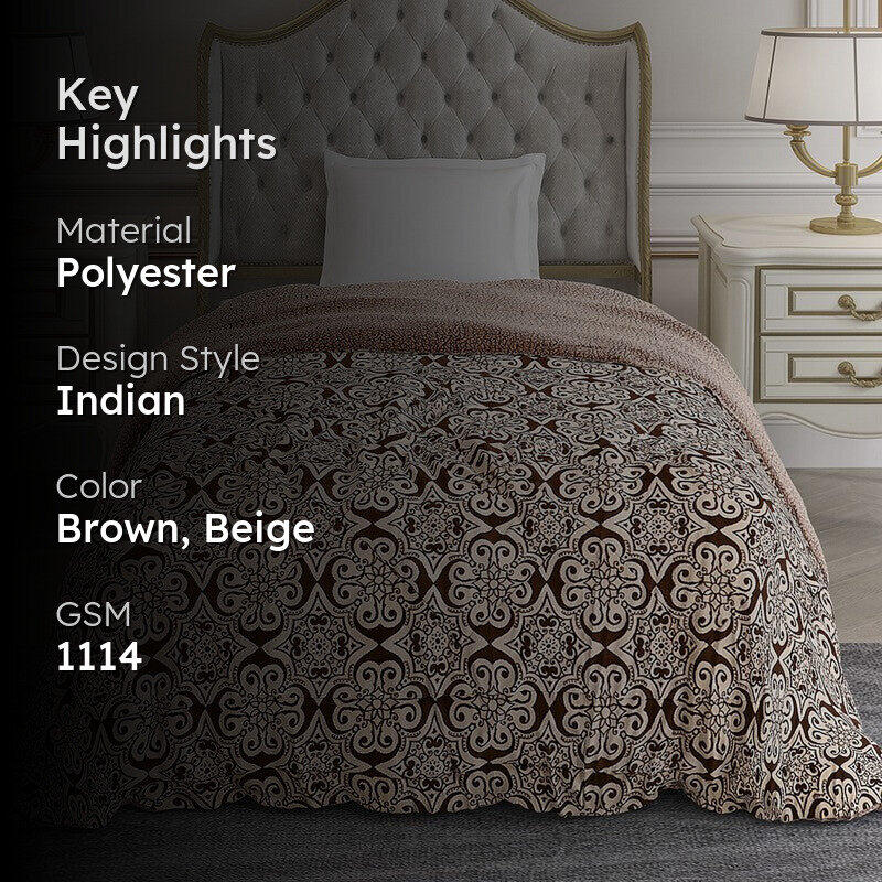 Monte Carlo Brown Elegance Comforter - 1114 GSM media 2