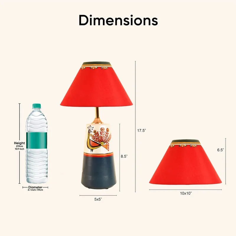 Indradatta Terracotta Table Lamp - Multicolor media 14