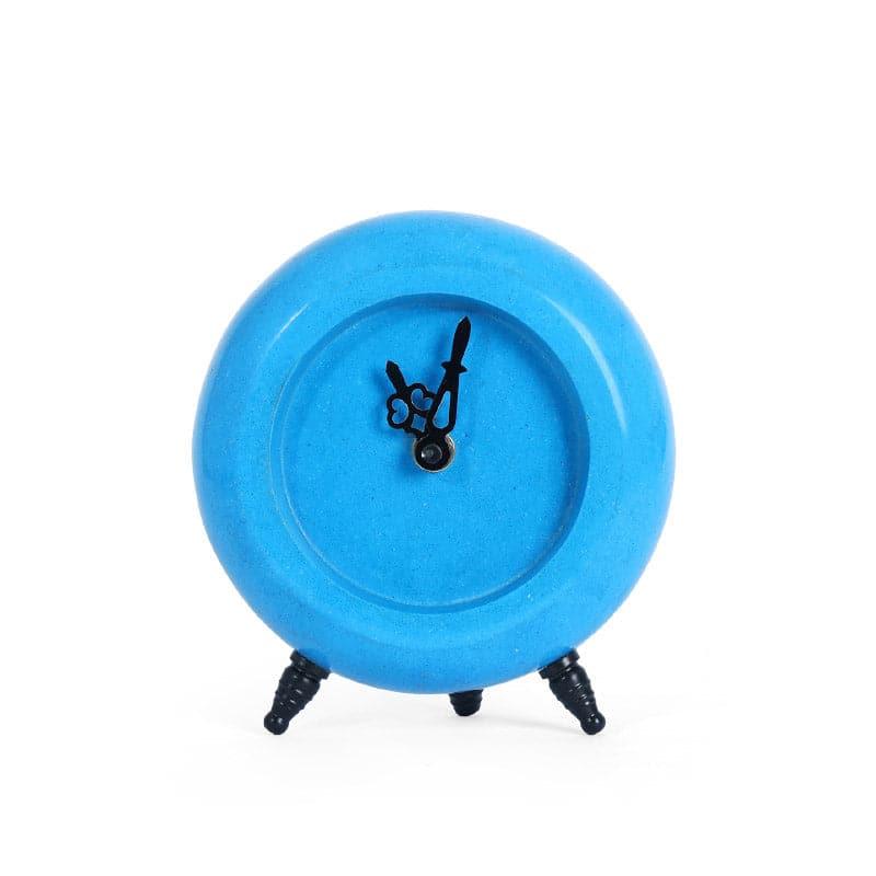 Tisora Hand Crafted Marble Table Clock - Blue media 6
