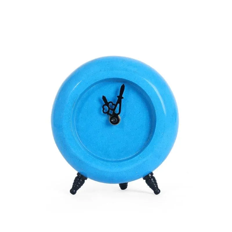 Tisora Hand Crafted Marble Table Clock - Blue media 6