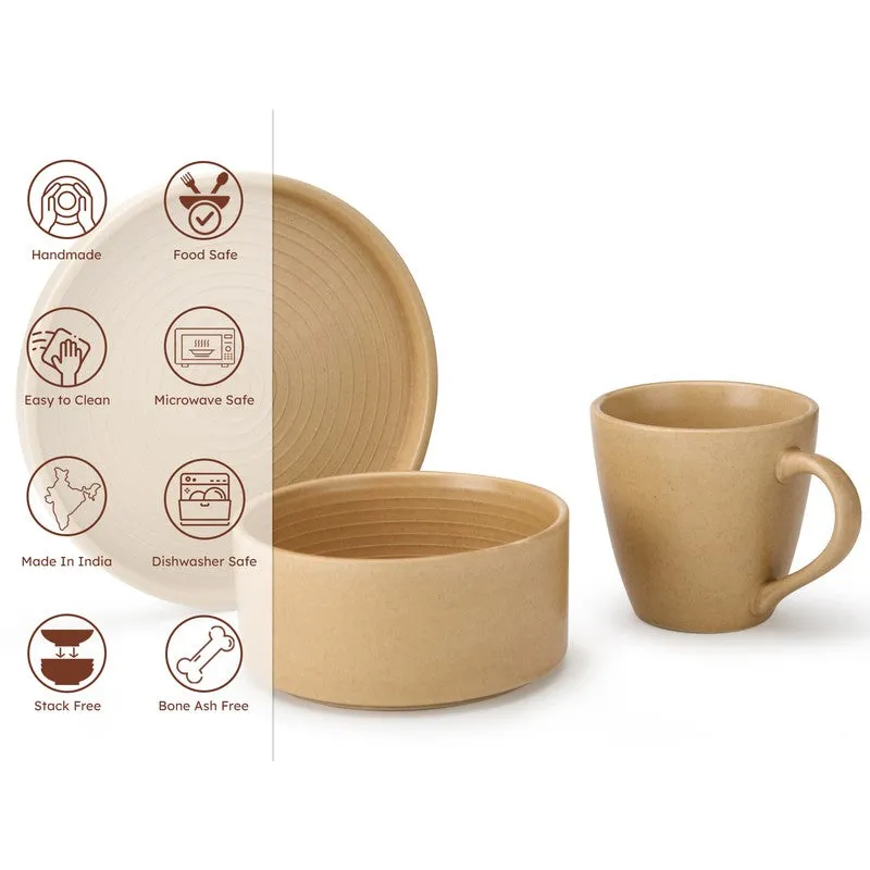 Sandstone Brew Ceramic Tea Set (Brown) - Three Piece Set media 8