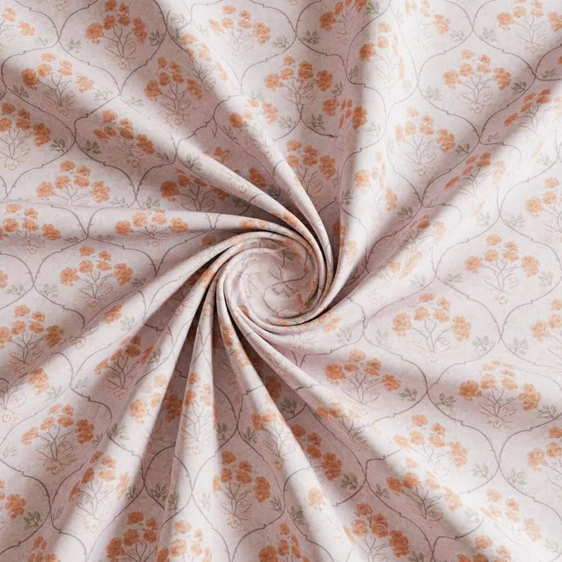 Rajsi Floral Cotton Bedsheet (Warm Pink) - 200 TC media 5