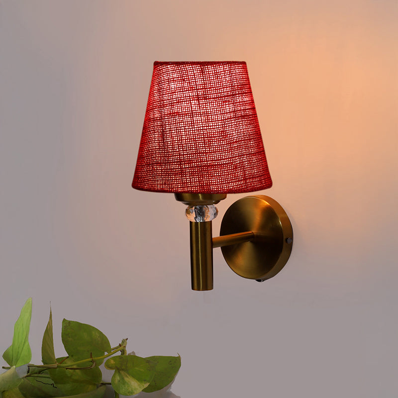 Aquilla Jute Wall Lamp - Maroon