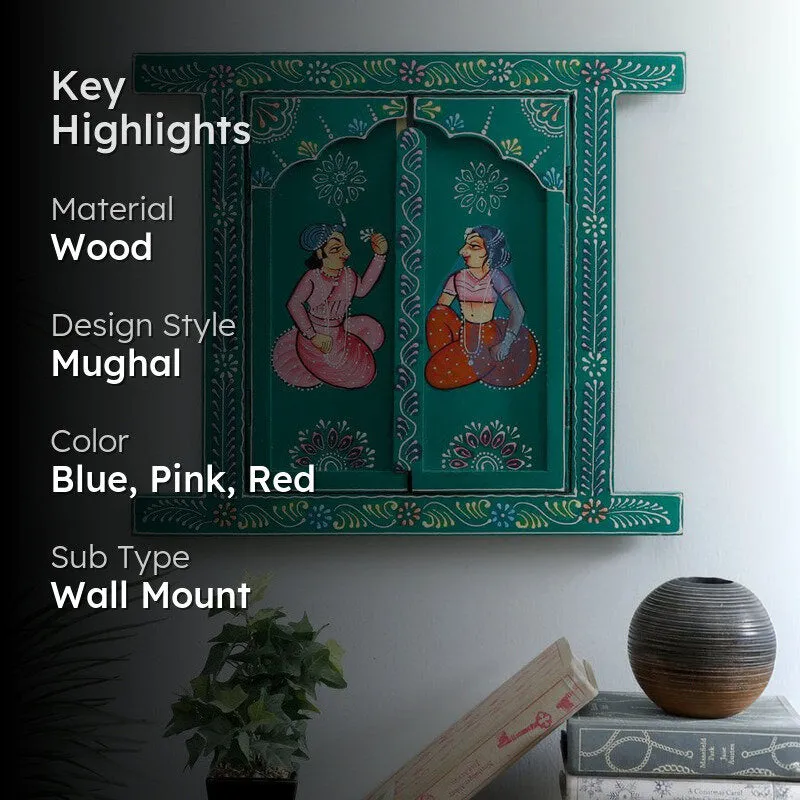 Raja Rani Jharokha Wooden Wall Accents media 2