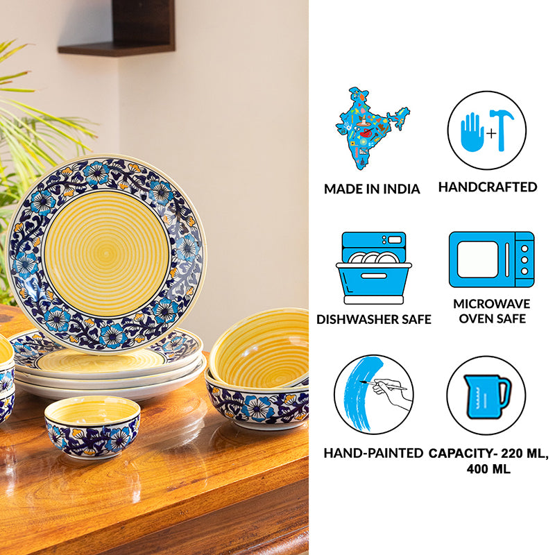 Indigo Garden Ceramic Dinner Set - 10 Piece Set media 6