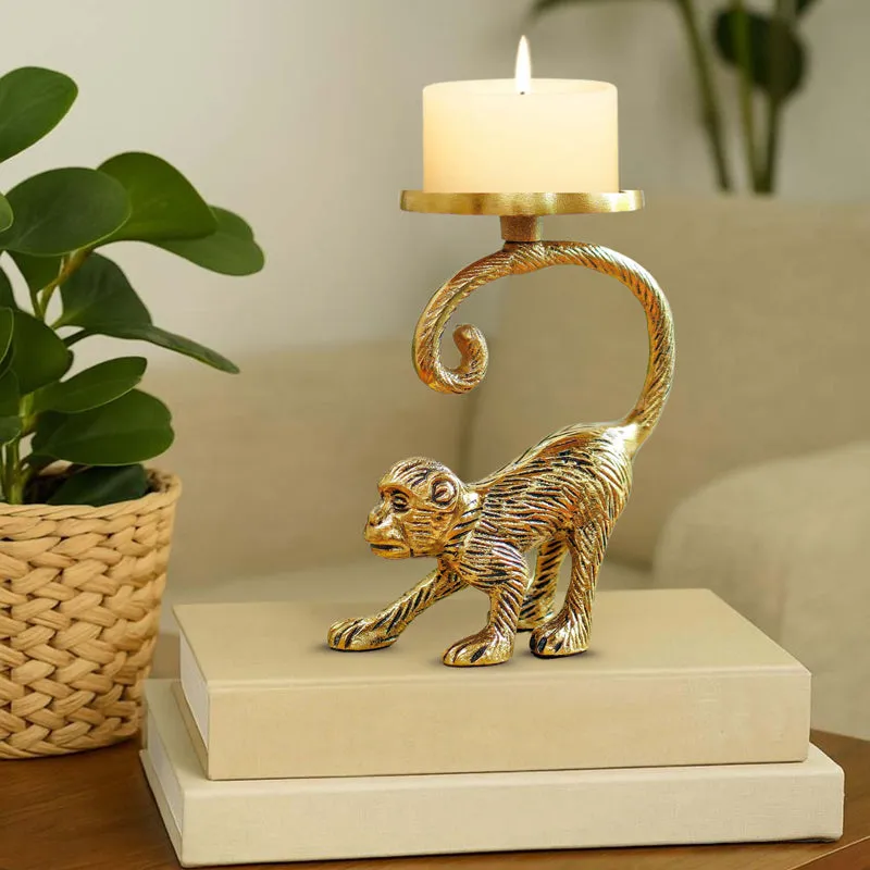 Golden Monkey Candle Holder media 6