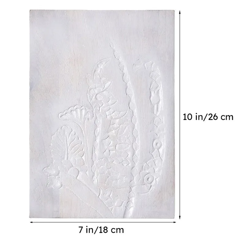 Grande Fleur Carved Wooden Wall Plate media 7