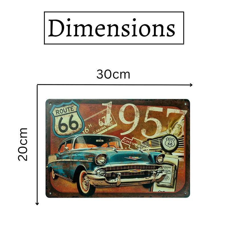 1957 Moto Route 66 Retro Metal Wall Accent media 7