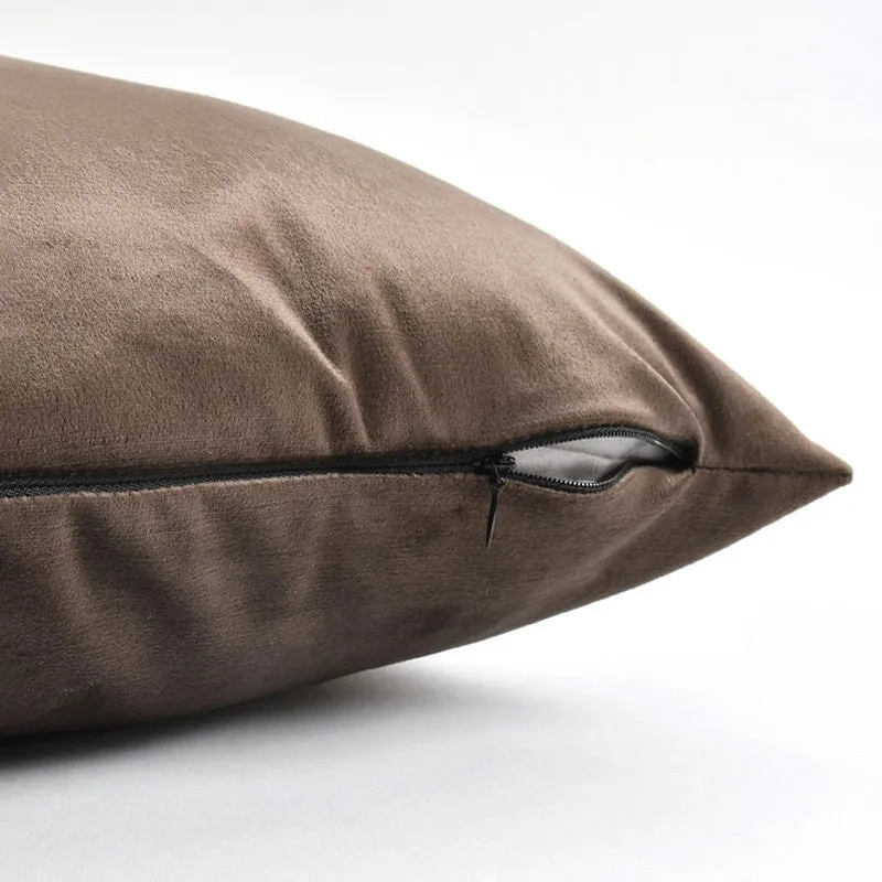 Vintara Velvet Cushion Cover (Brown) - Set Of Five media 4
