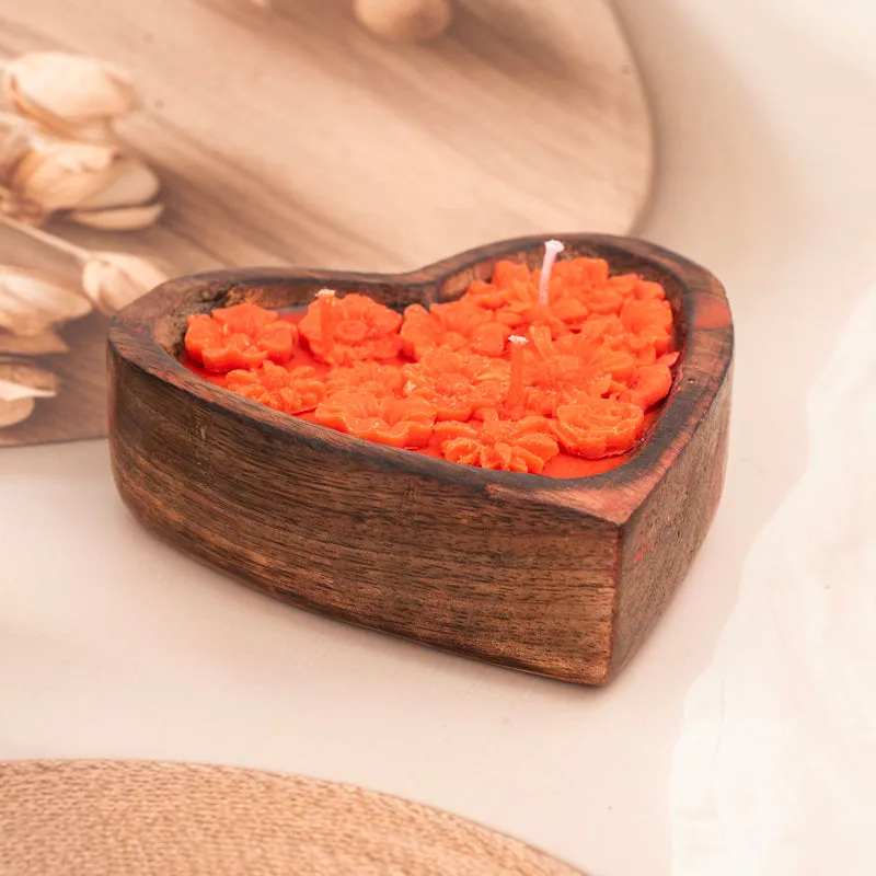 Flower Heart Scented Candle - Rose media 3
