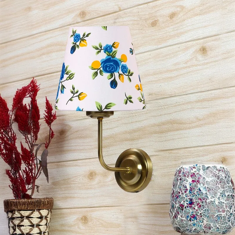 Floranira Fleur Cone Metal Wall Lamp - White,Blue media 3
