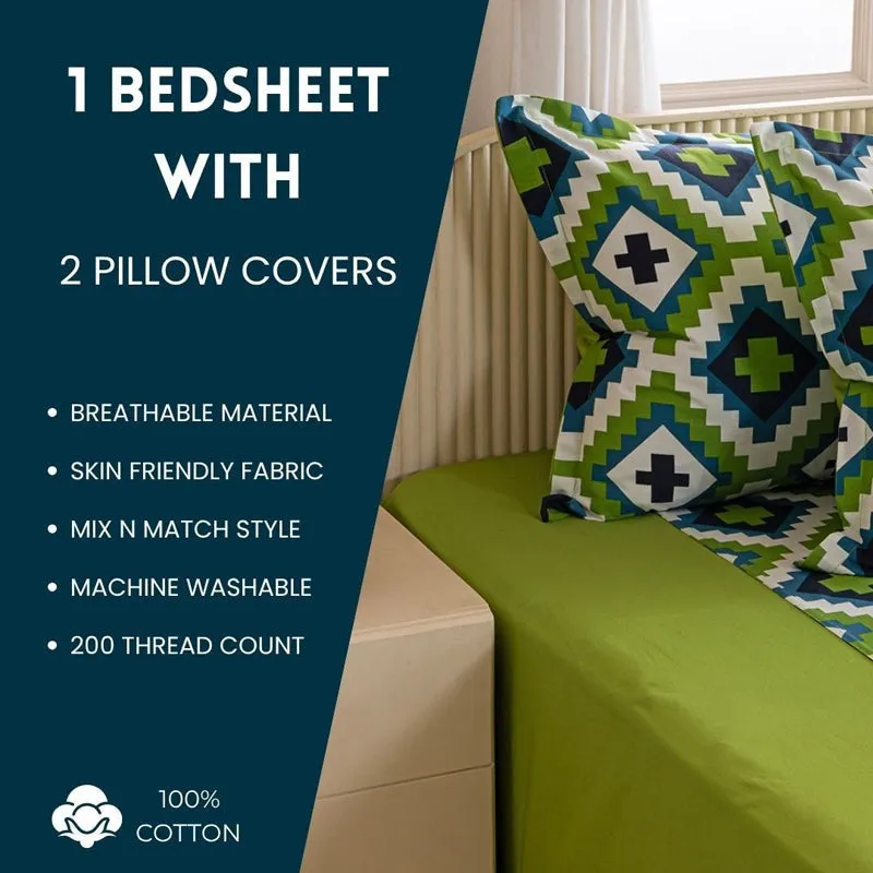 Swayam Green Grandeur  Cotton Bedsheet (180 TC) - 180 TC media 8