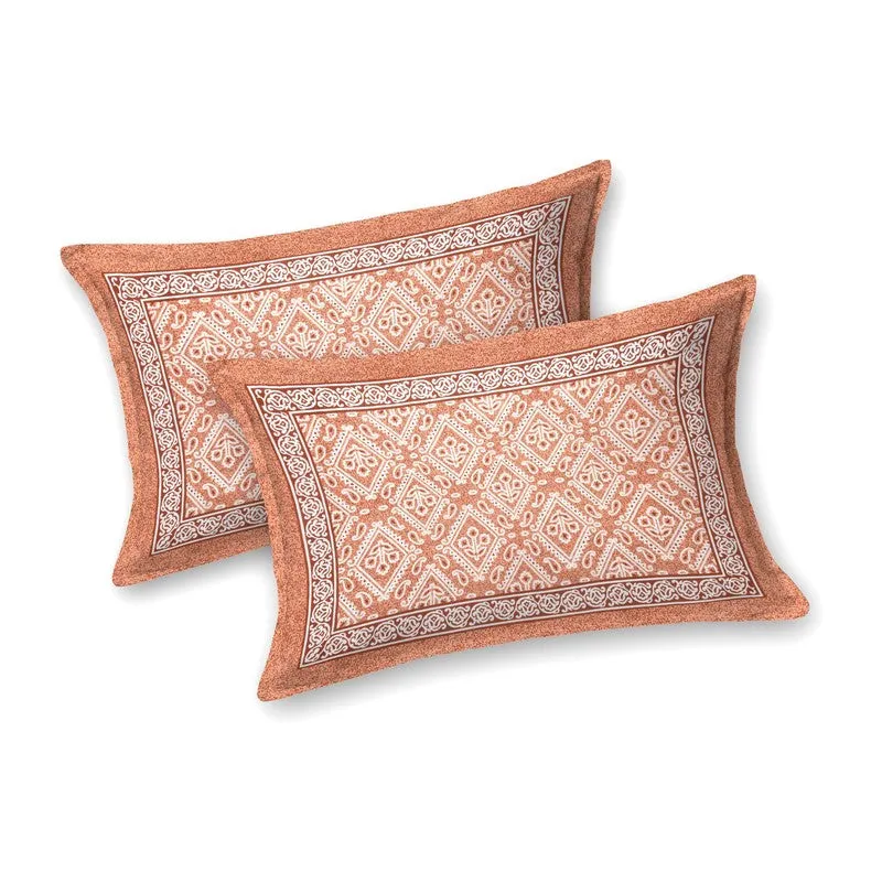 Geoo Cotton Bedsheet (Rust) - 240 TC media 4