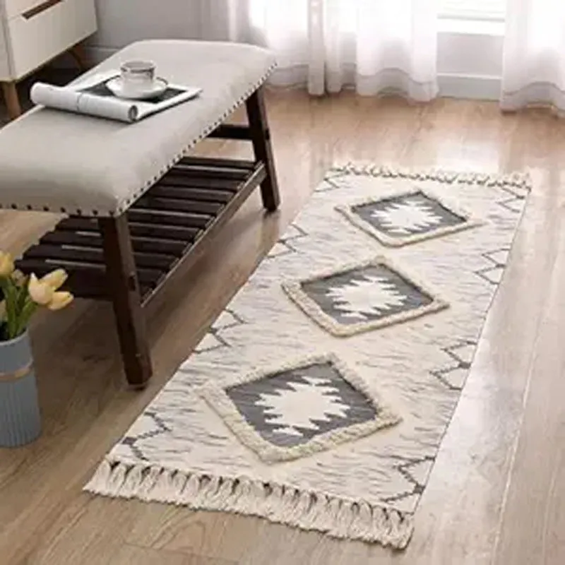 Boho Weave II Cotton Runner Rug - Black media 3