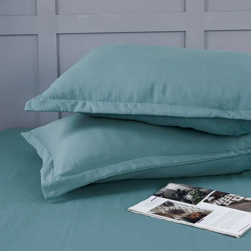 Cloud Drift Microfiber Bedsheet (Teal) - 140 GSM media 3