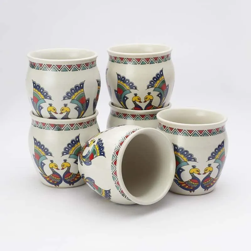 Mor Ceramic Tea Cup (180 mL Each) - Set of Six media 6