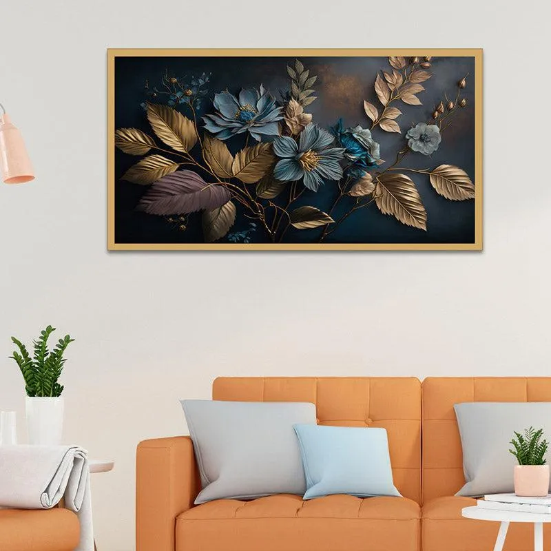 Leontina Floral Wall Painting With Frame media 1