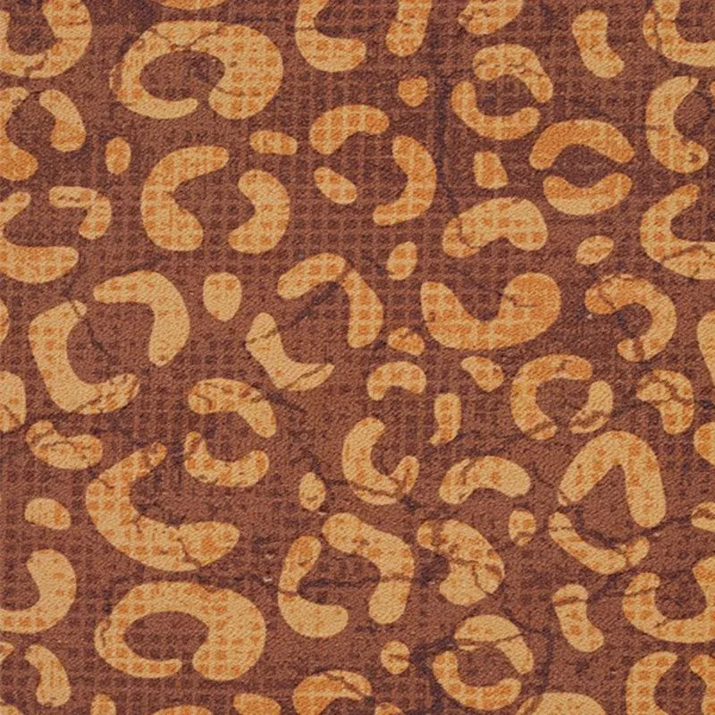 Close-up of the brown and beige abstract animal-style pattern