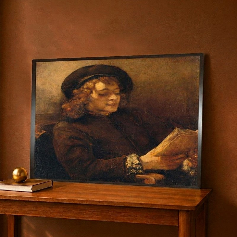 Titus The Artist'S Son Reading About 1656/57 Canvas Wall Painting - 16 x 16 Inches