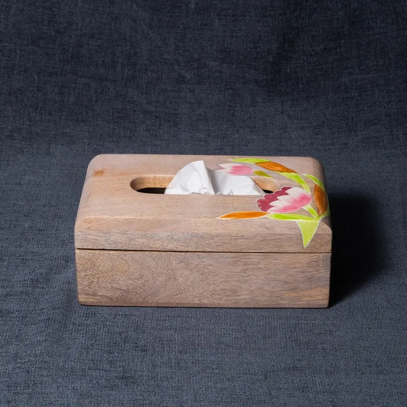 Sacred Lotus Wooden Tissue Holder media 3